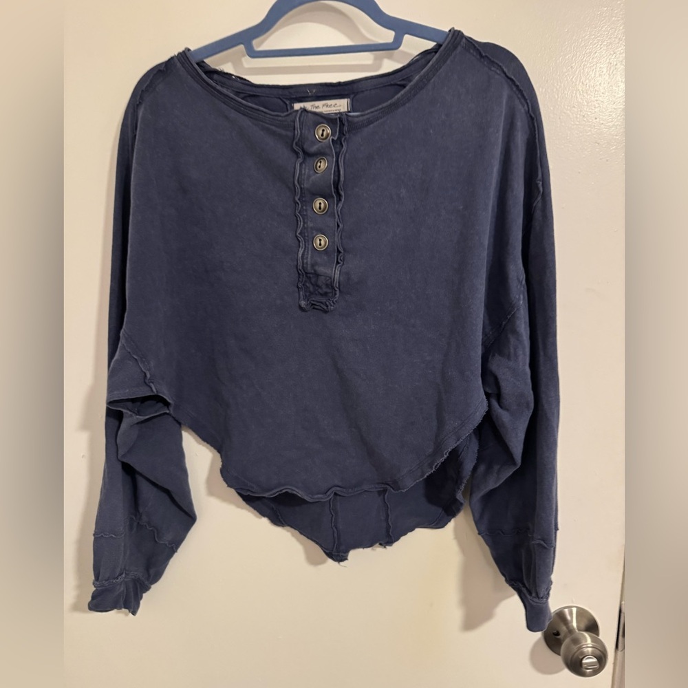 Free People Melodi Henley Long Sleeve Top